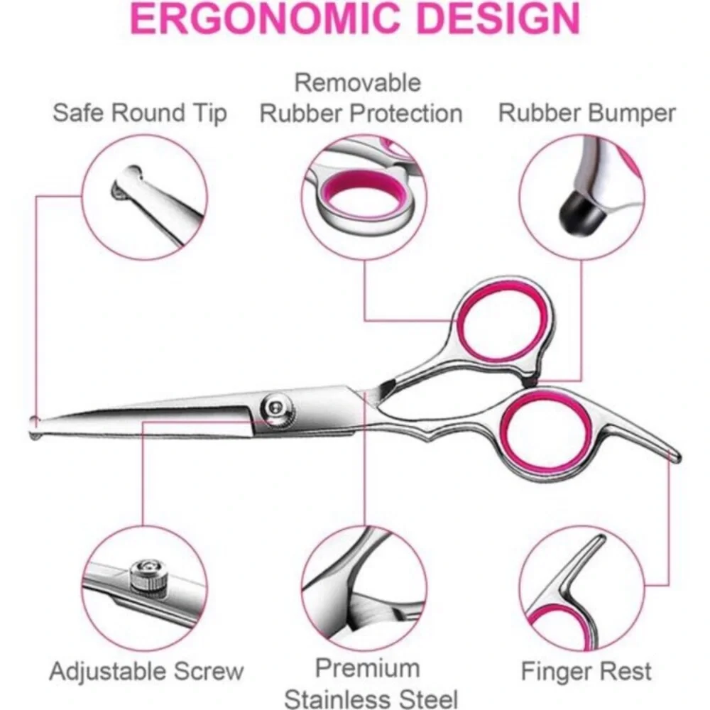 5in1 Dog Grooming ScissorsKit,Professional Dog Scissors for Grooming with Safety